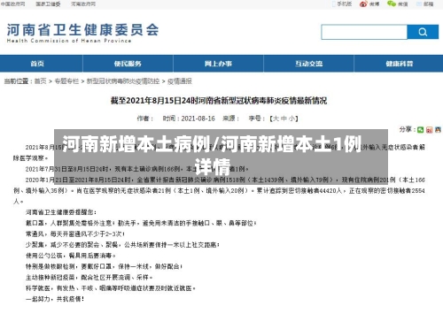 河南新增本土病例/河南新增本土1例详情-第2张图片