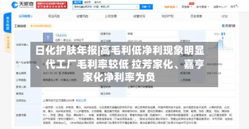 日化护肤年报|高毛利低净利现象明显、代工厂毛利率较低 拉芳家化、嘉亨家化净利率为负-第2张图片