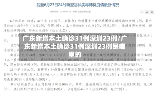 广东新增本土确诊31例深圳23例/广东新增本土确诊31例深圳23例是哪里的-第1张图片